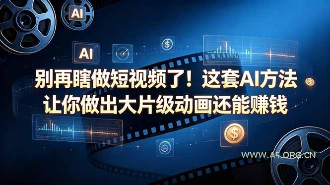 别再瞎做短视频了！这套 AI 方法让你做出大片级动画还能赚钱【原创双语字幕】-小红泡