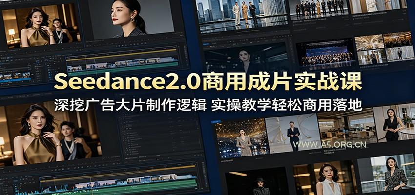 Seedance2.0商用成片实战课:深挖广告大片制作逻辑,实操教学轻松商用落地-小红泡