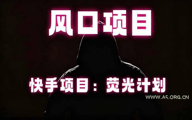 快手风口项目,荧光计划托管,长期稳定,适合批量做-小红泡