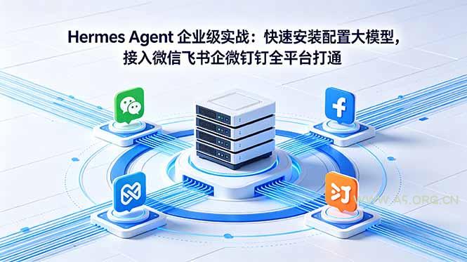 Hermes Agent 企业级实战:快速安装配置大模型,接入微信飞书企微钉钉全平台打通-小红泡