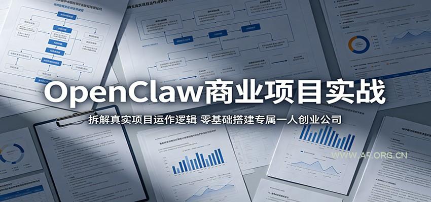 OpenClaw商业项目实战:拆解真实项目运作逻辑,零基础搭建专属一人创业公司-小红泡