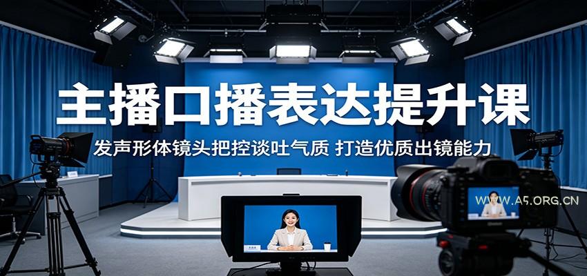 主播口播表达提升课：发声形体镜头把控谈吐气质，打造优质出镜能力-小红泡