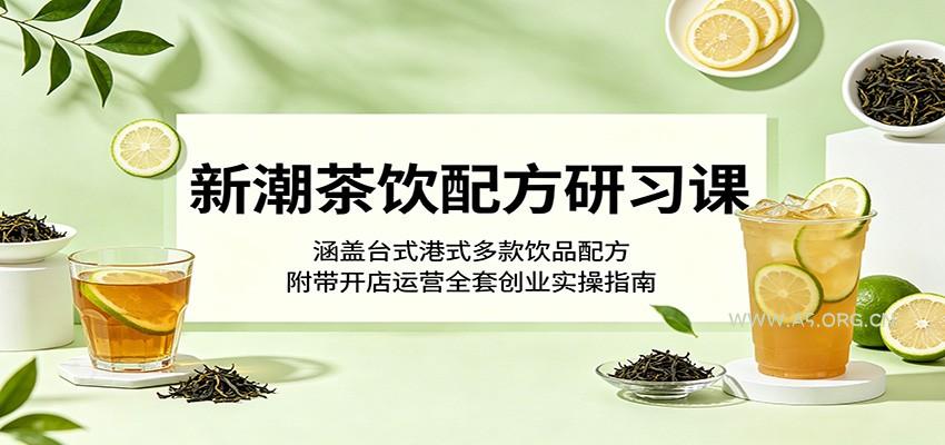 新潮茶饮配方研习课:涵盖台式港式多款饮品配方,附带开店运营全套创业实操指南-小红泡