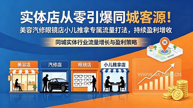 实体店从零引爆同城客源！美容汽修眼镜店小儿推拿专属流量打法，持续盈利增收-小红泡