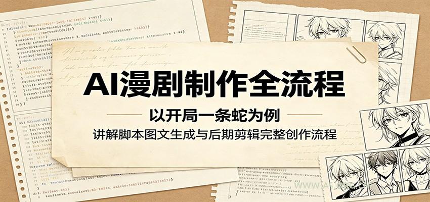 AI漫剧制作全流程：以开局一条蛇为例，讲解脚本图文生成与后期剪辑完整创作流程-小红泡