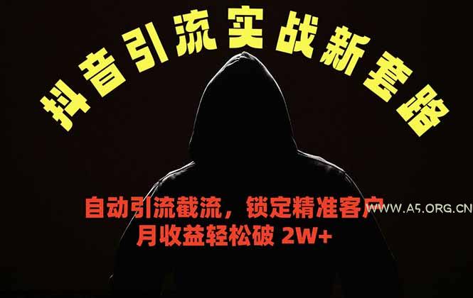 抖音引流实战新套路，挂机自动引流截流精准锁定客户，月收益破 2W+-小红泡