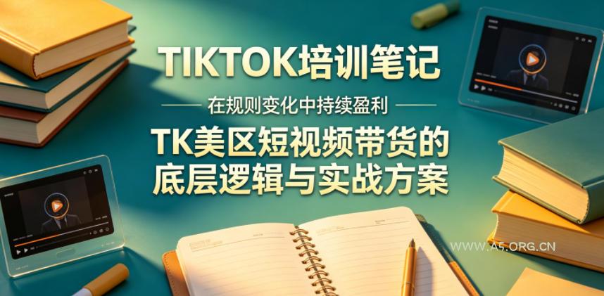视界跨境TIKTOK4月17培训笔记，在规则变化中持续盈利，TK美区短视频带货的底层逻辑与实战方案【文档】-小红泡