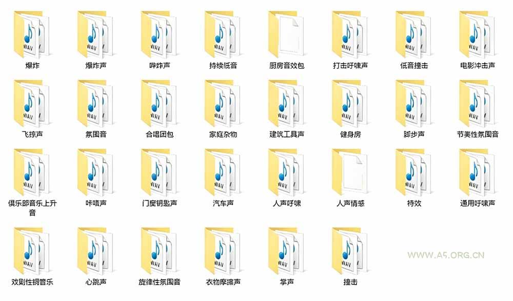 宝藏音效合集包！60+多种音效分类，共计3900个，分类清晰，全中文分类，高品质剪辑音效素材包-小红泡