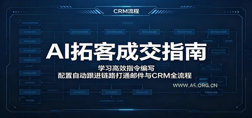 AI拓客成交指南：学习高效指令编写，配置自动跟进链路打通邮件与CRM全流程-小红泡