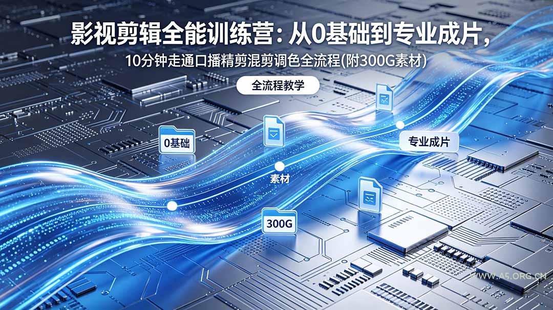 2026影视剪辑全能实战课|0基础到专业成片,全流程教学,高清带300G素材-小红泡