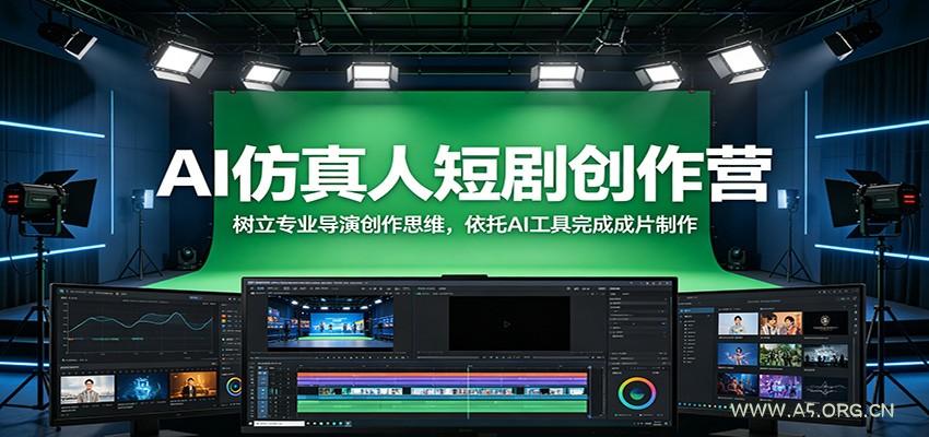 AI仿真人短剧创作营：树立专业导演创作思维，依托AI工具完成成片制作-小红泡