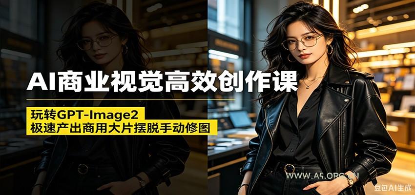 AI商业视觉高效创作课:玩转GPT-Image2,极速产出商用大片摆脱手动修图(更新)-小红泡