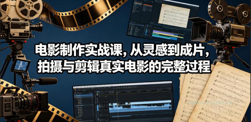 电影制作实战课，从灵感到成片，拍摄与剪辑真实电影的完整过程【原创双语字幕】-小红泡
