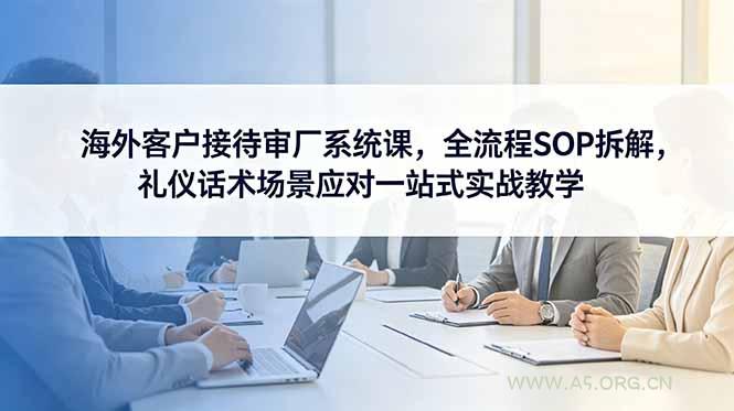 海外客户接待审厂系统课，全流程SOP拆解，礼仪话术场景应对一站式实战教学-小红泡