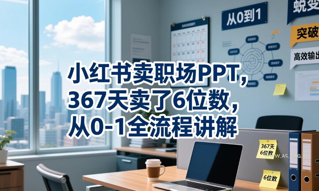 小红书卖职场PPT,367天卖了6位数,从0-1全流程讲解-小红泡