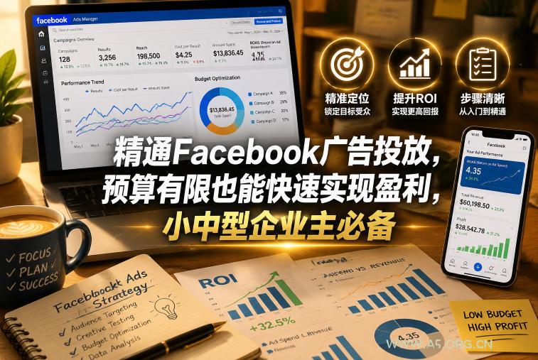 精通Facebook广告投放,预算有限也能快速实现盈利,小中型企业主必备【原创双语字幕】-小红泡