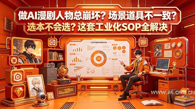 做AI漫剧人物总崩坏？场景道具不一致？选本不会选？这套工业化SOP全解决 (更新-小红泡