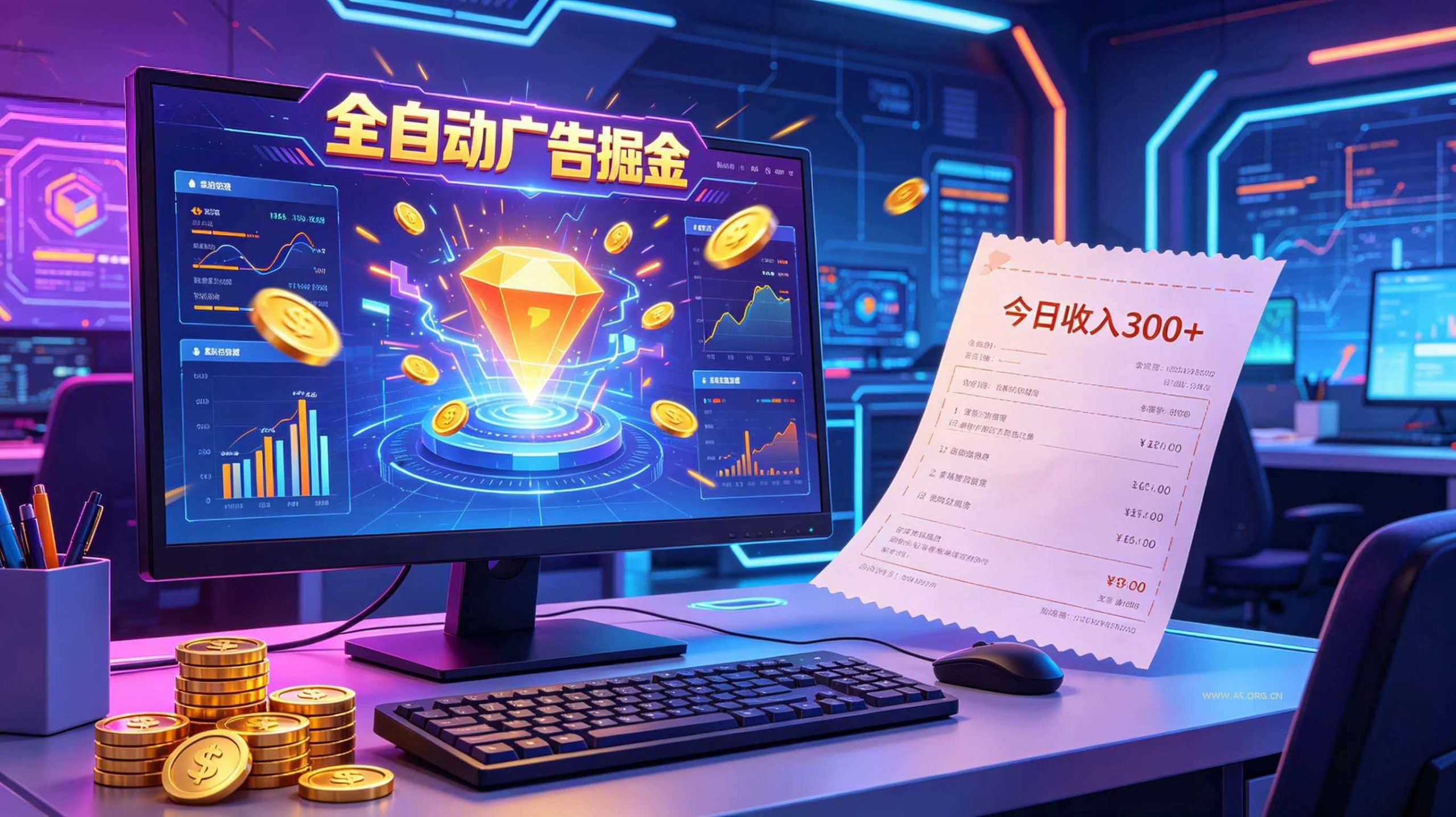 全自动广告掘金,日入300+。全程Ai自动化运行,解放双手,时间自由。收益稳定-小红泡