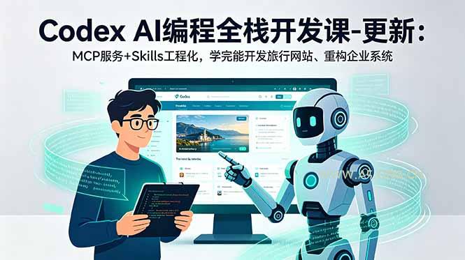 Codex AI编程全栈开发课-更新:MCP服务+Skills工程化,学完能开发旅行网站、重构企业系统-小红泡