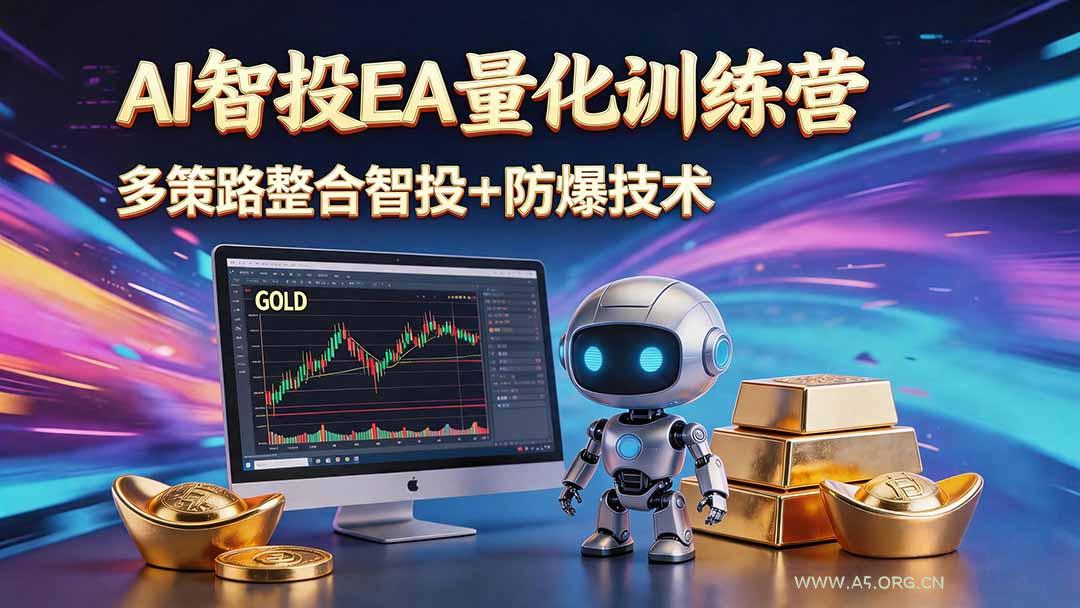 AI智投EA量化运营技术，自动化黄金操盘技术，小白也可以轻松上手日入1000+-小红泡