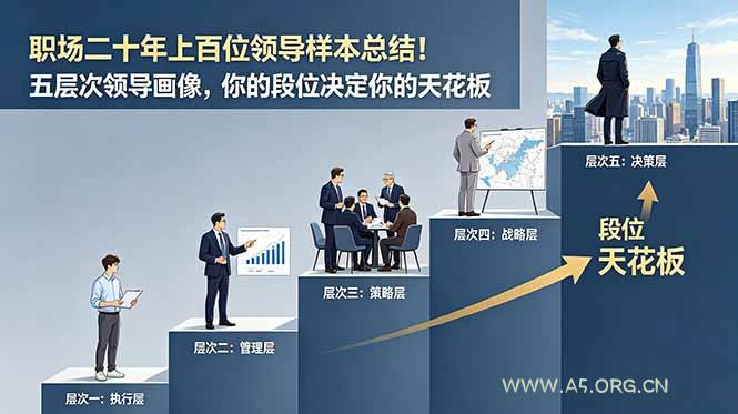 付费文章：职场二十年上百位领导样本总结！五层次领导画像，你的段位决定你的天花板-小红泡