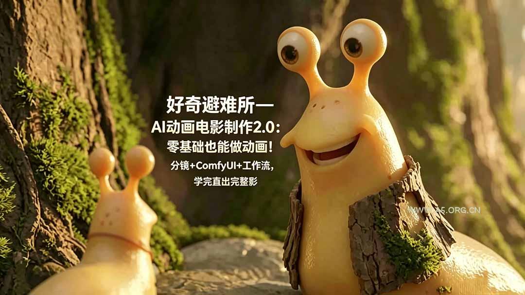 好奇避难所—AI动画电影制作2.0:零基础也能做动画!分镜+ComfyUI+工作流,学完直出完整影片-小红泡