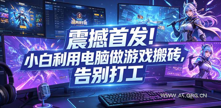 震撼首发!小白利用电脑做游戏搬砖,告别打工【揭秘】-小红泡