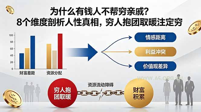 付费文章：为什么有钱人不帮穷亲戚？8个维度剖析人性真相，穷人抱团取暖注定穷-小红泡
