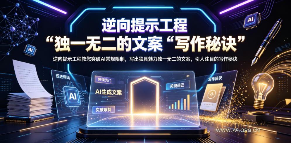 逆向提示工程教您突破AI常规限制，写出独具魅力独一无二的文案，引人注目的写作秘诀【原创双语字幕】-小红泡