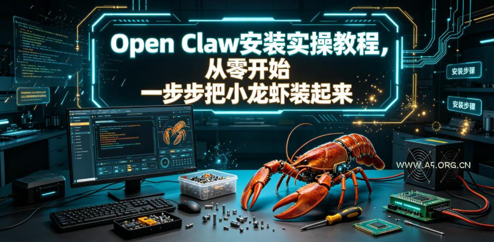 Open Claw安装实操教程,从零开始一步步一步步把小龙虾装起来-小红泡
