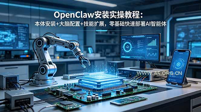 OpenClaw安装实操教程:本体安装+大脑配置+技能扩展,零基础快速部署AI智能体-小红泡