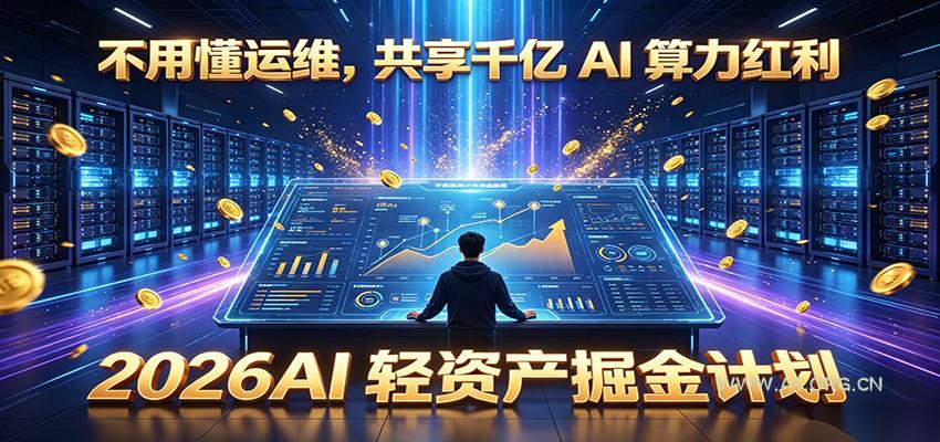 不用懂运维,共享千亿 AI 算力红利,2026AI 轻资产掘金计划-小红泡
