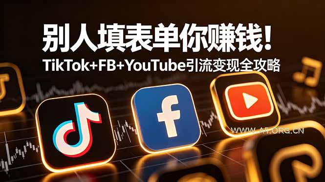 别人填表单你赚钱！TikTok+FB+YouTube 引流变现全攻略【原创双语字幕】-小红泡