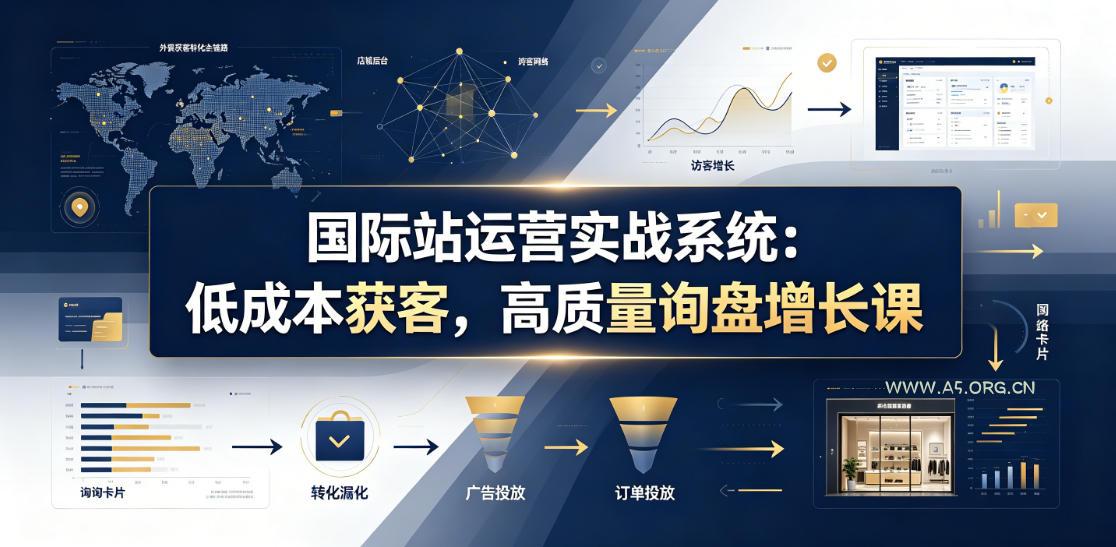 国际站运营实战系统:低成本获客,高质量询盘增长课(更新26年)-小红泡
