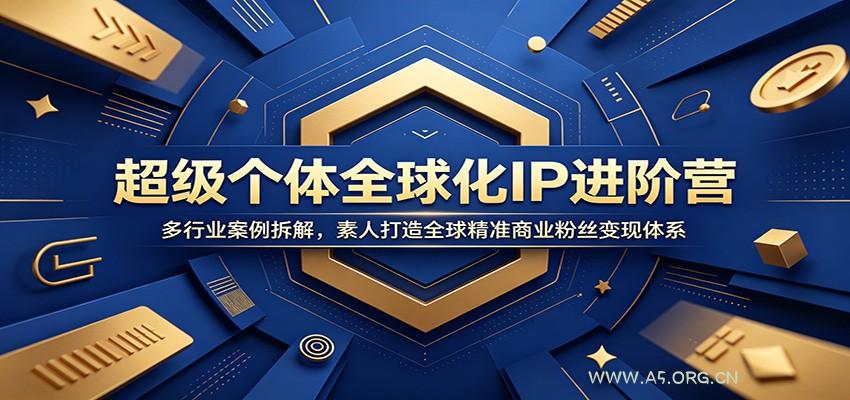 超级个体全球化IP进阶营：多行业案例拆解，素人打造全球精准商业粉丝变现体系-小红泡