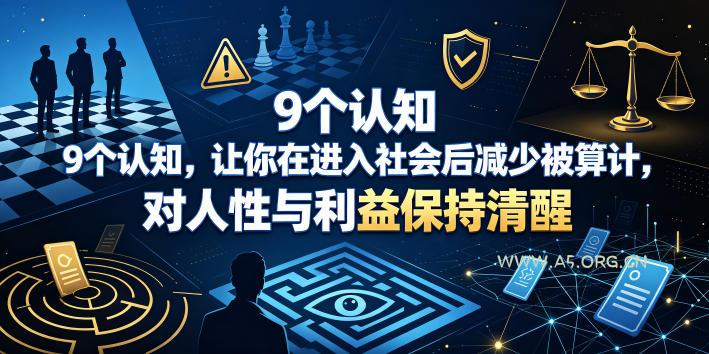 付费文章：9个认知，让你在进入社会后减少被算计，对人性与利益保持清醒-小红泡