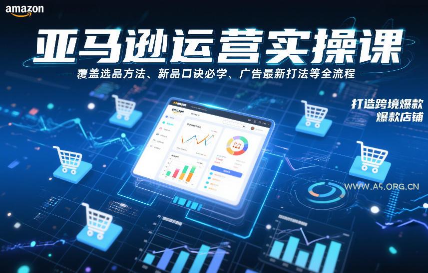 亚马逊运营实操课，覆盖选品方法、新品口诀必学、广告最新打法等全流程，打造跨境爆款店铺(更新6月)-小红泡
