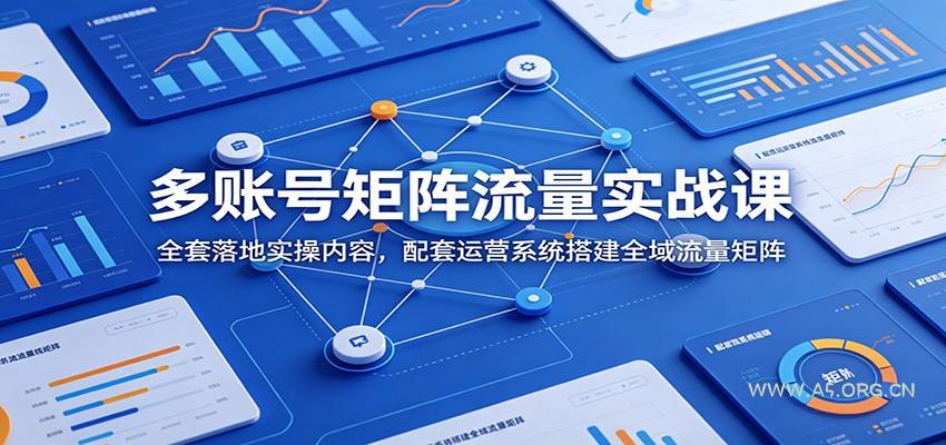 多账号矩阵流量实战课：全套落地实操内容，配套运营系统搭建全域流量矩阵-小红泡