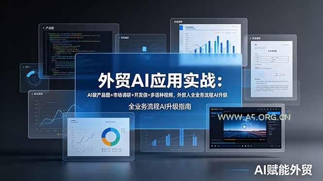 外贸AI应用实战：AI做产品图+市场调研+开发信+多语种视频，外贸人全业务流程AI升级-小红泡