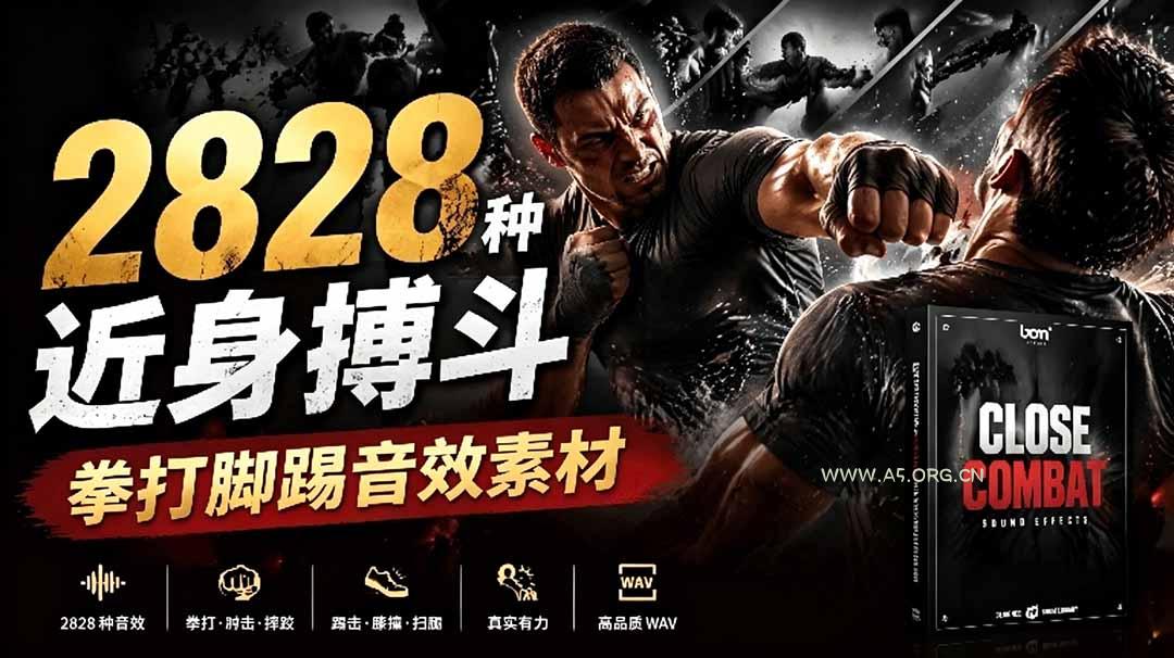 宝藏级别音效！2828种近身搏斗拳打脚踢音效素材，全部中文分类，免解压使用  Close Combat-小红泡