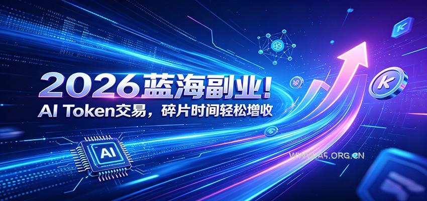 2026蓝海副业！AI Token交易，碎片时间轻松增收-小红泡