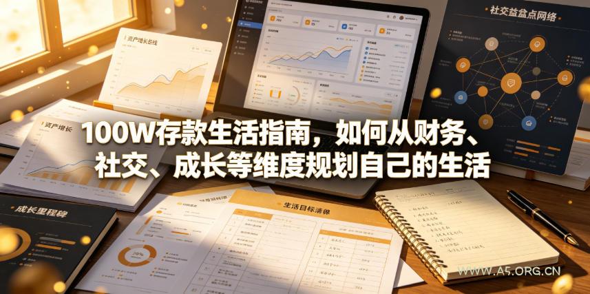 付费文章：100W存款生活指南，如何从财务、社交、成长等维度规划自己的生活-小红泡