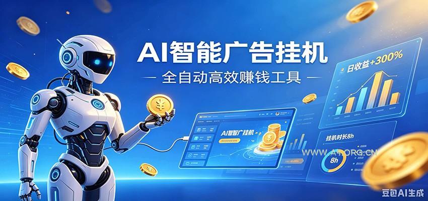 AI智能广告挂机,小白轻松上手,在家自动赚收益-小红泡
