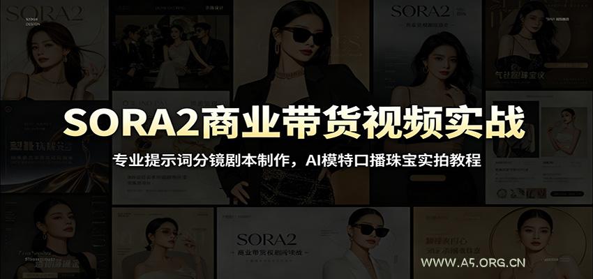 SORA2商业带货视频实战：专业提示词分镜剧本制作，AI模特口播珠宝实拍教程-小红泡