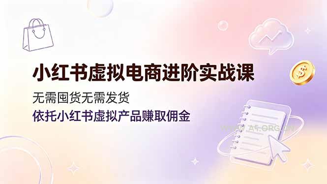 小红书虚拟电商进阶实战课,无需囤货无需发货,依托小红书虚拟产品赚取佣金-小红泡