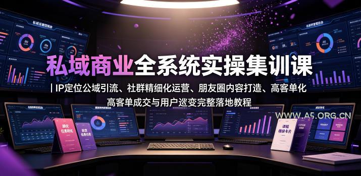私域商业全系统实操课|IP定位公域引流、社群精细化运营、朋友圈内容打造、高客单成交与用户裂变完整落地教程-小红泡