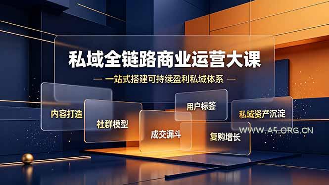 私域全链路商业运营大课,内容打造社群模型成交漏斗,一站式搭建可持续盈利私域体系-小红泡