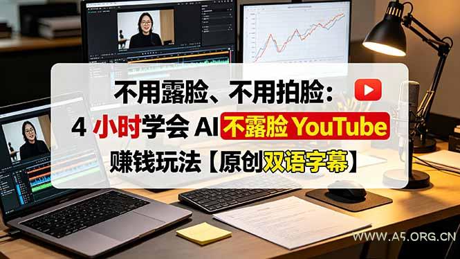 不用露脸、不用拍脸：4 小时学会 AI 不露脸 YouTube 赚钱玩法【原创双语字幕】-小红泡