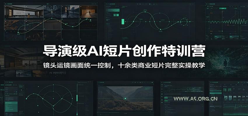 导演级AI短片创作特训营:镜头运镜画面统一控制,十余类商业短片完整实操教学(更新)-小红泡