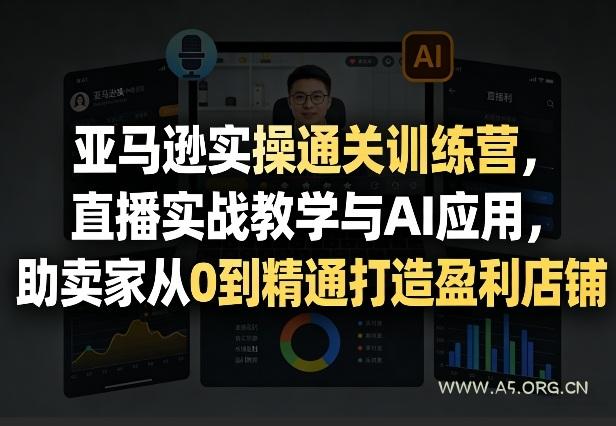 亚马逊实操通关训练营,直播实战教学与AI应用,助卖家从0到精通打造盈利店铺(更新7月3日)-小红泡